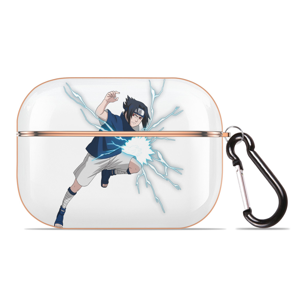（画像用） NARUTO -ナルト- うちは サスケ Uchiha Sasuke 【AirPods Pro用】ハードシェル保護ケース｜耐衝撃・防指紋・カラビナ付き商品仕様