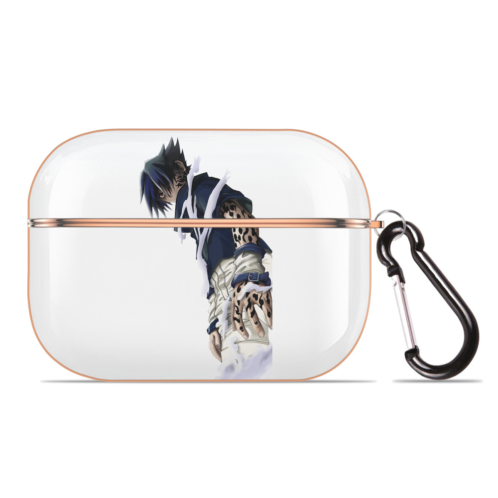 （画像用） NARUTO -ナルト- うちは サスケ Uchiha Sasuke 【AirPods Pro用】ハードシェル保護ケース｜耐衝撃・防指紋・カラビナ付き商品仕様