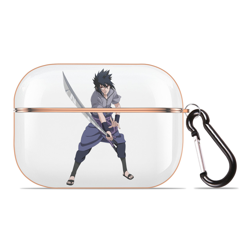 （画像用） NARUTO -ナルト- うちは サスケ Uchiha Sasuke 【AirPods Pro用】ハードシェル保護ケース｜耐衝撃・防指紋・カラビナ付き商品仕様