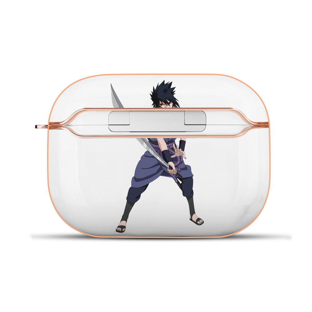 （画像用） NARUTO -ナルト- うちは サスケ Uchiha Sasuke 【AirPods Pro用】ハードシェル保護ケース｜耐衝撃・防指紋・カラビナ付き商品仕様