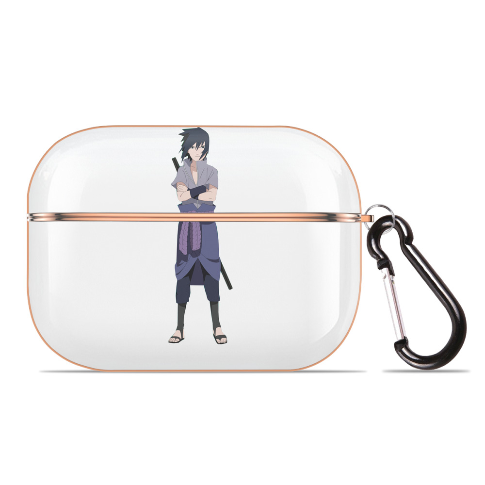 （画像用） NARUTO -ナルト- うちは サスケ Uchiha Sasuke 【AirPods Pro用】ハードシェル保護ケース｜耐衝撃・防指紋・カラビナ付き商品仕様