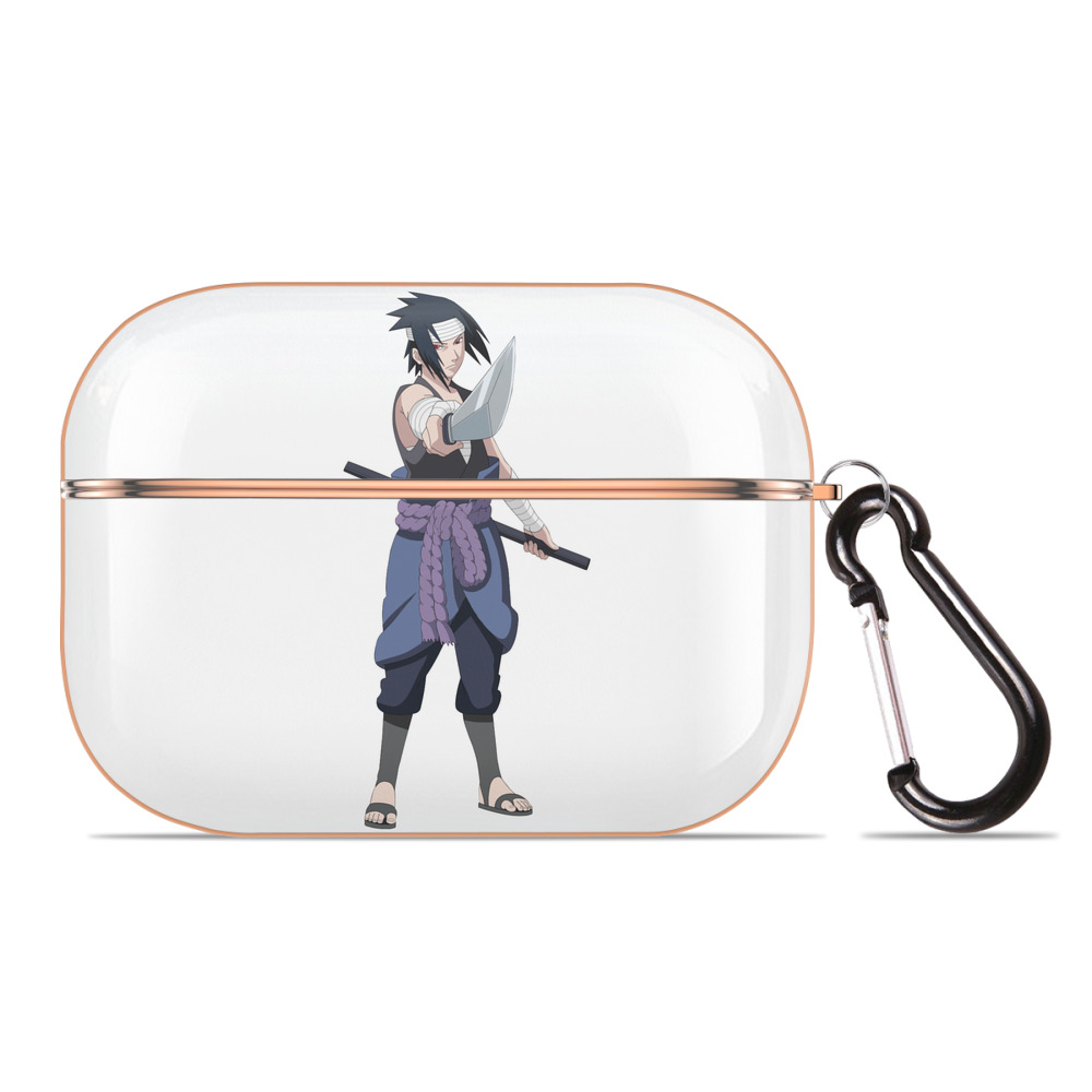 （画像用） NARUTO -ナルト- うちは サスケ Uchiha Sasuke 【AirPods Pro用】ハードシェル保護ケース｜耐衝撃・防指紋・カラビナ付き商品仕様