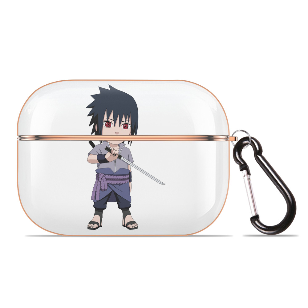 （画像用） NARUTO -ナルト- うちは サスケ Uchiha Sasuke 【AirPods Pro用】ハードシェル保護ケース｜耐衝撃・防指紋・カラビナ付き商品仕様