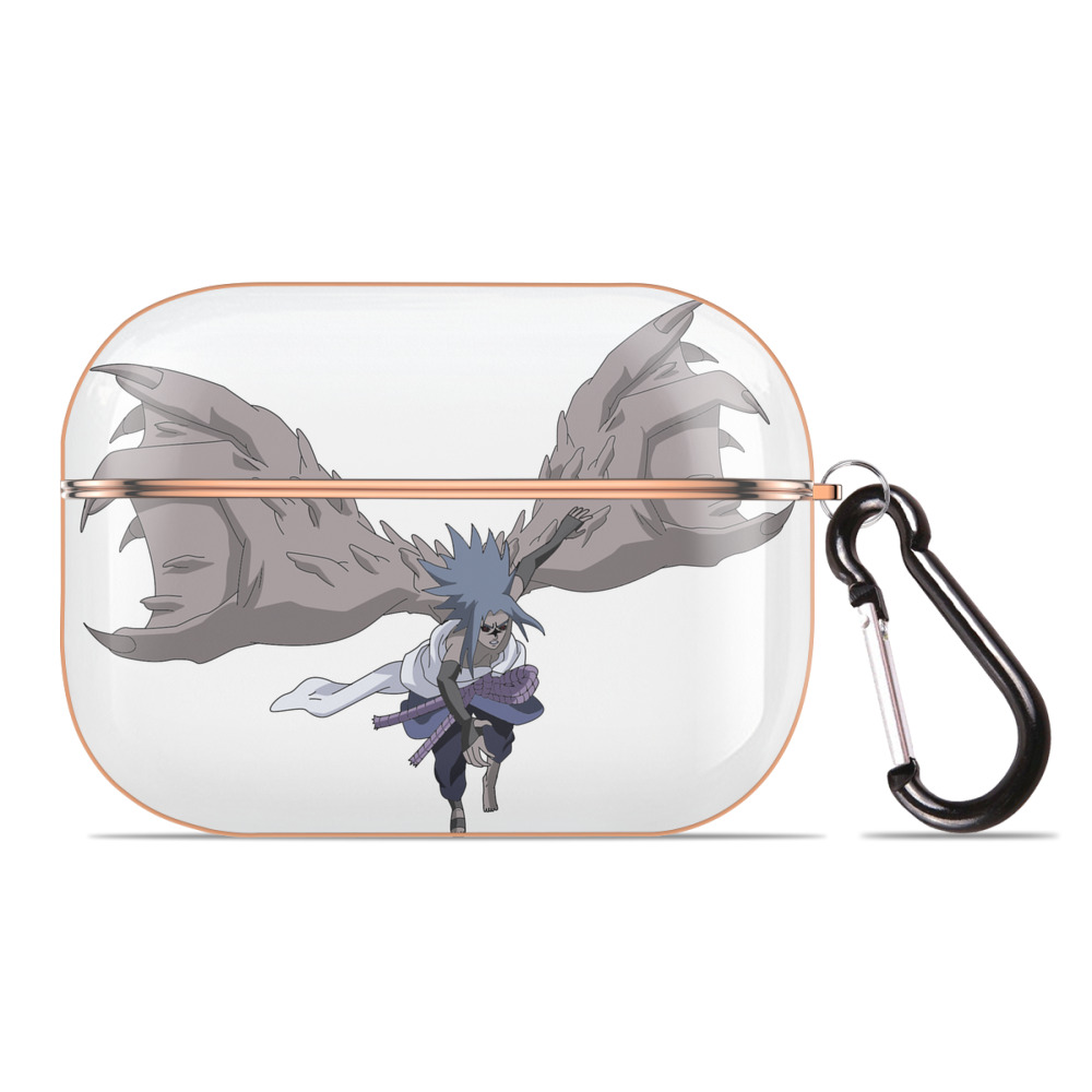 （画像用） NARUTO -ナルト- うちは サスケ Uchiha Sasuke 【AirPods Pro用】ハードシェル保護ケース｜耐衝撃・防指紋・カラビナ付き商品仕様