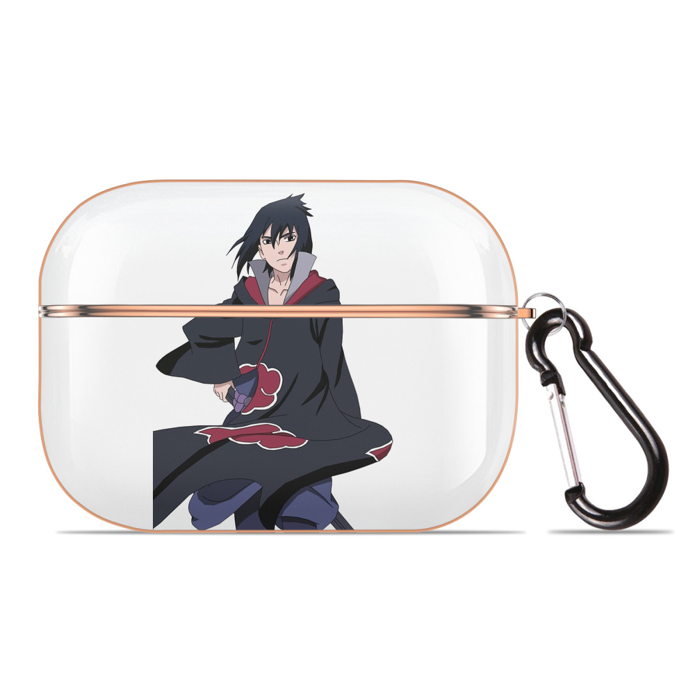 （画像用） NARUTO -ナルト- うちは サスケ Uchiha Sasuke 【AirPods Pro用】ハードシェル保護ケース｜耐衝撃・防指紋・カラビナ付き商品仕様