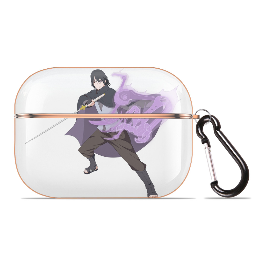 （画像用） NARUTO -ナルト- うちは サスケ Uchiha Sasuke 【AirPods Pro用】ハードシェル保護ケース｜耐衝撃・防指紋・カラビナ付き商品仕様