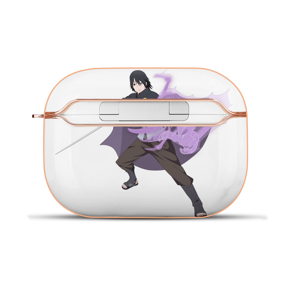 （画像用） NARUTO -ナルト- うちは サスケ Uchiha Sasuke 【AirPods Pro用】ハードシェル保護ケース｜耐衝撃・防指紋・カラビナ付き商品仕様