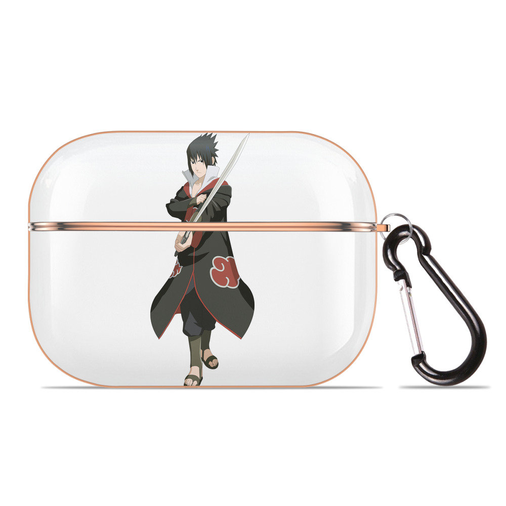 （画像用） NARUTO -ナルト- うちは サスケ Uchiha Sasuke 【AirPods Pro用】ハードシェル保護ケース｜耐衝撃・防指紋・カラビナ付き商品仕様