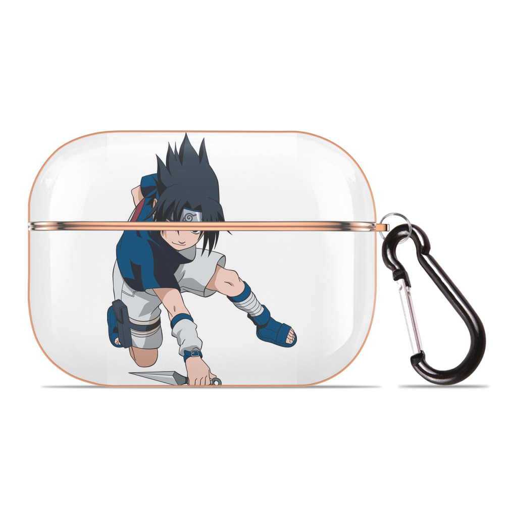 （画像用） NARUTO -ナルト- うちは サスケ Uchiha Sasuke 【AirPods Pro用】ハードシェル保護ケース｜耐衝撃・防指紋・カラビナ付き商品仕様