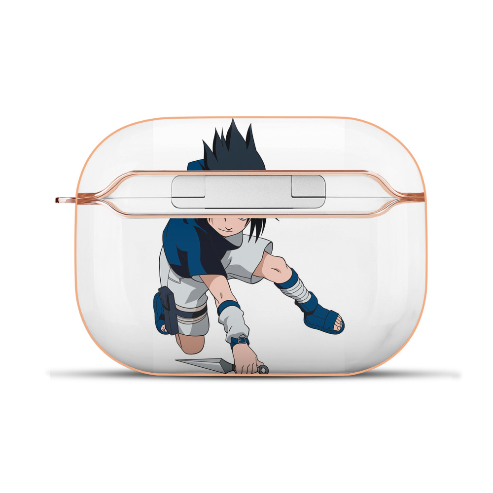 （画像用） NARUTO -ナルト- うちは サスケ Uchiha Sasuke 【AirPods Pro用】ハードシェル保護ケース｜耐衝撃・防指紋・カラビナ付き商品仕様