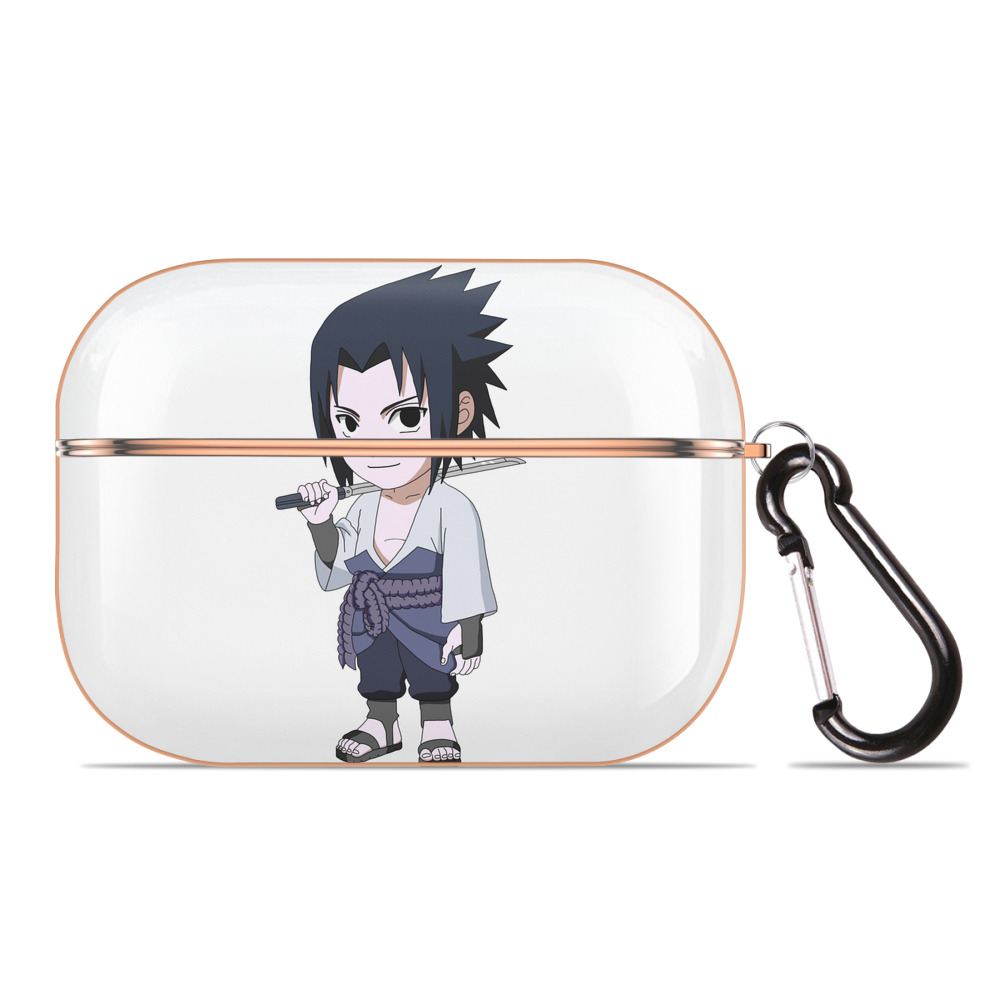 （画像用） NARUTO -ナルト- うちは サスケ Uchiha Sasuke 【AirPods Pro用】ハードシェル保護ケース｜耐衝撃・防指紋・カラビナ付き商品仕様