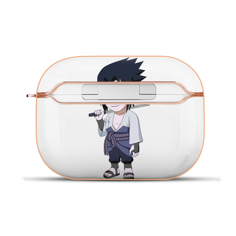 （画像用） NARUTO -ナルト- うちは サスケ Uchiha Sasuke 【AirPods Pro用】ハードシェル保護ケース｜耐衝撃・防指紋・カラビナ付き商品仕様