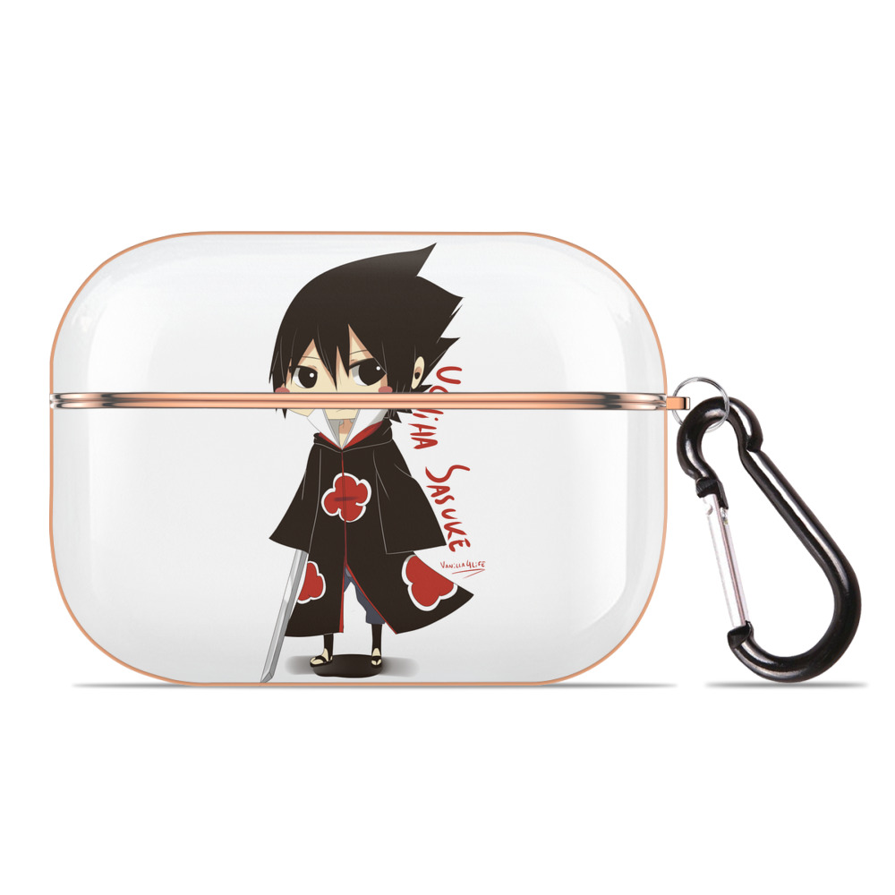 （画像用） NARUTO -ナルト- うちは サスケ Uchiha Sasuke 【AirPods Pro用】ハードシェル保護ケース｜耐衝撃・防指紋・カラビナ付き商品仕様