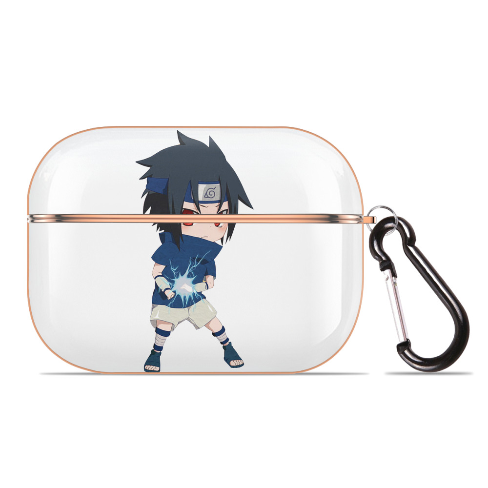 （画像用） NARUTO -ナルト- うちは サスケ Uchiha Sasuke 【AirPods Pro用】ハードシェル保護ケース｜耐衝撃・防指紋・カラビナ付き商品仕様