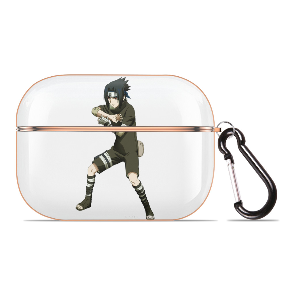 （画像用） NARUTO -ナルト- うちは サスケ Uchiha Sasuke 【AirPods Pro用】ハードシェル保護ケース｜耐衝撃・防指紋・カラビナ付き商品仕様