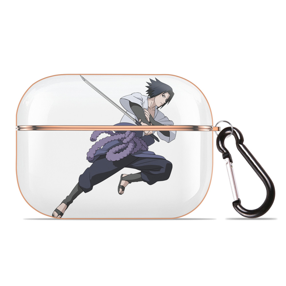 （画像用） NARUTO -ナルト- うちは サスケ Uchiha Sasuke 【AirPods Pro用】ハードシェル保護ケース｜耐衝撃・防指紋・カラビナ付き商品仕様