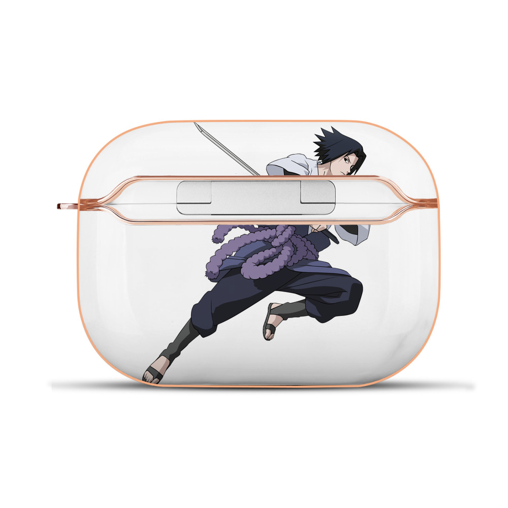 （画像用） NARUTO -ナルト- うちは サスケ Uchiha Sasuke 【AirPods Pro用】ハードシェル保護ケース｜耐衝撃・防指紋・カラビナ付き商品仕様