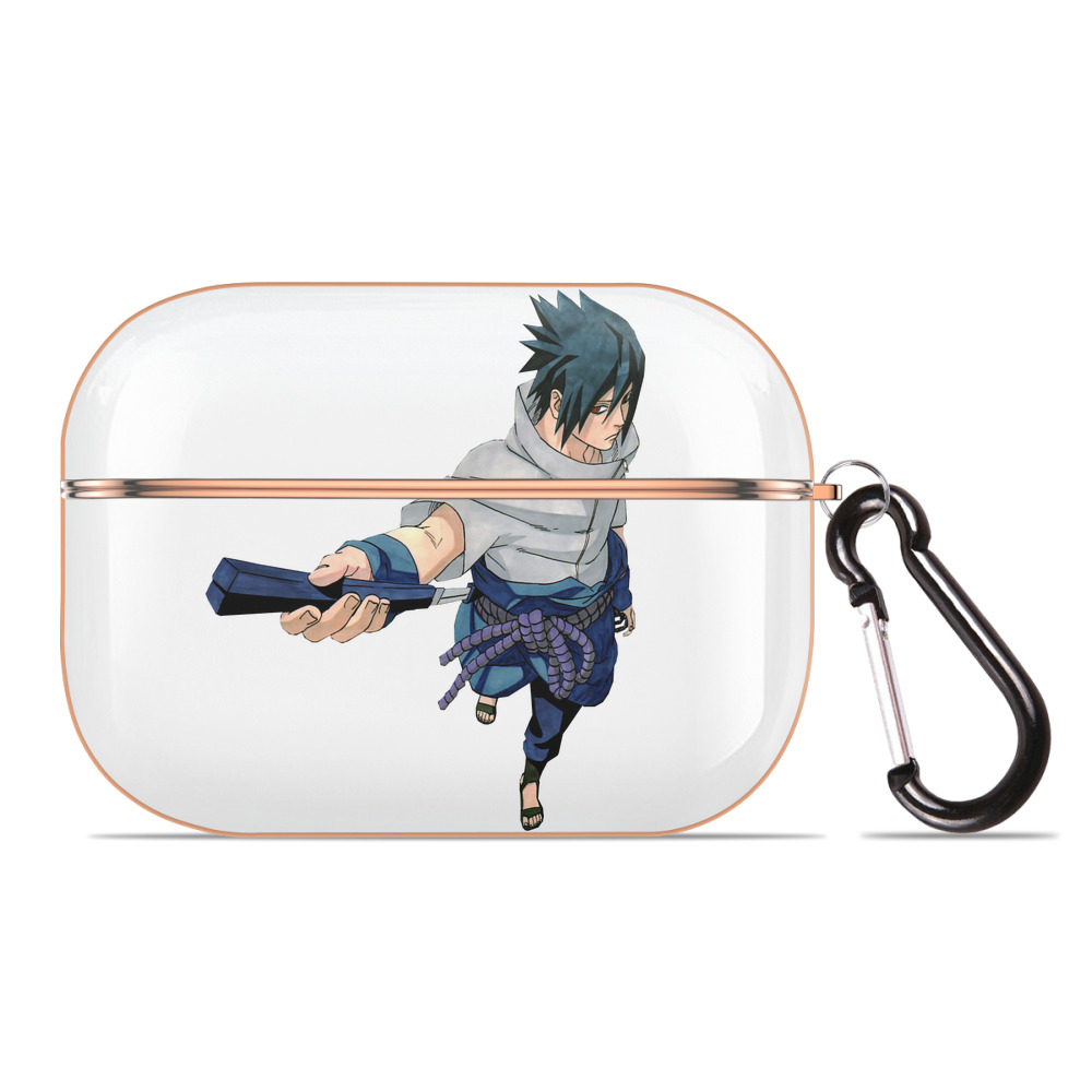 （画像用） NARUTO -ナルト- うちは サスケ Uchiha Sasuke 【AirPods Pro用】ハードシェル保護ケース｜耐衝撃・防指紋・カラビナ付き商品仕様