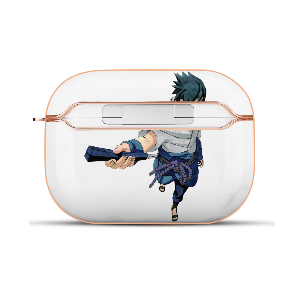 （画像用） NARUTO -ナルト- うちは サスケ Uchiha Sasuke 【AirPods Pro用】ハードシェル保護ケース｜耐衝撃・防指紋・カラビナ付き商品仕様