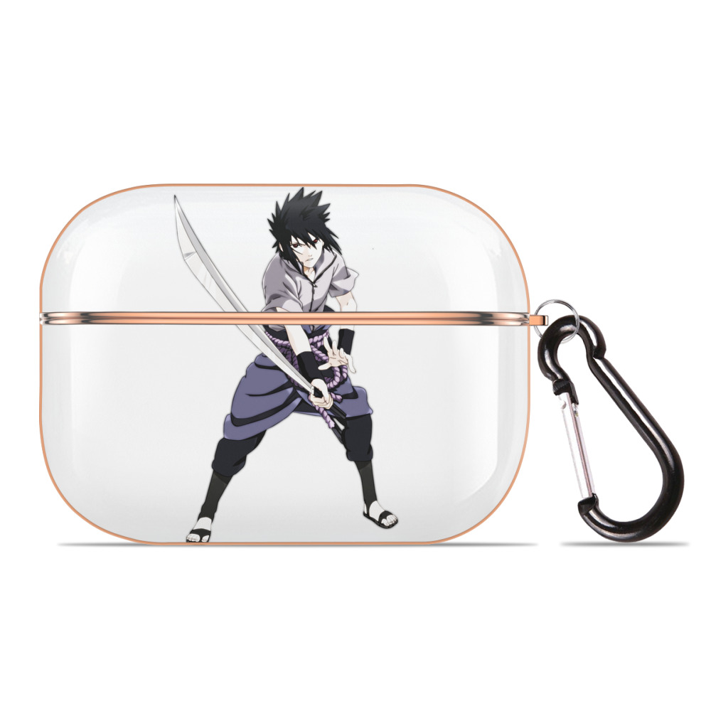 （画像用） NARUTO -ナルト- うちは サスケ Uchiha Sasuke 【AirPods Pro用】ハードシェル保護ケース｜耐衝撃・防指紋・カラビナ付き商品仕様