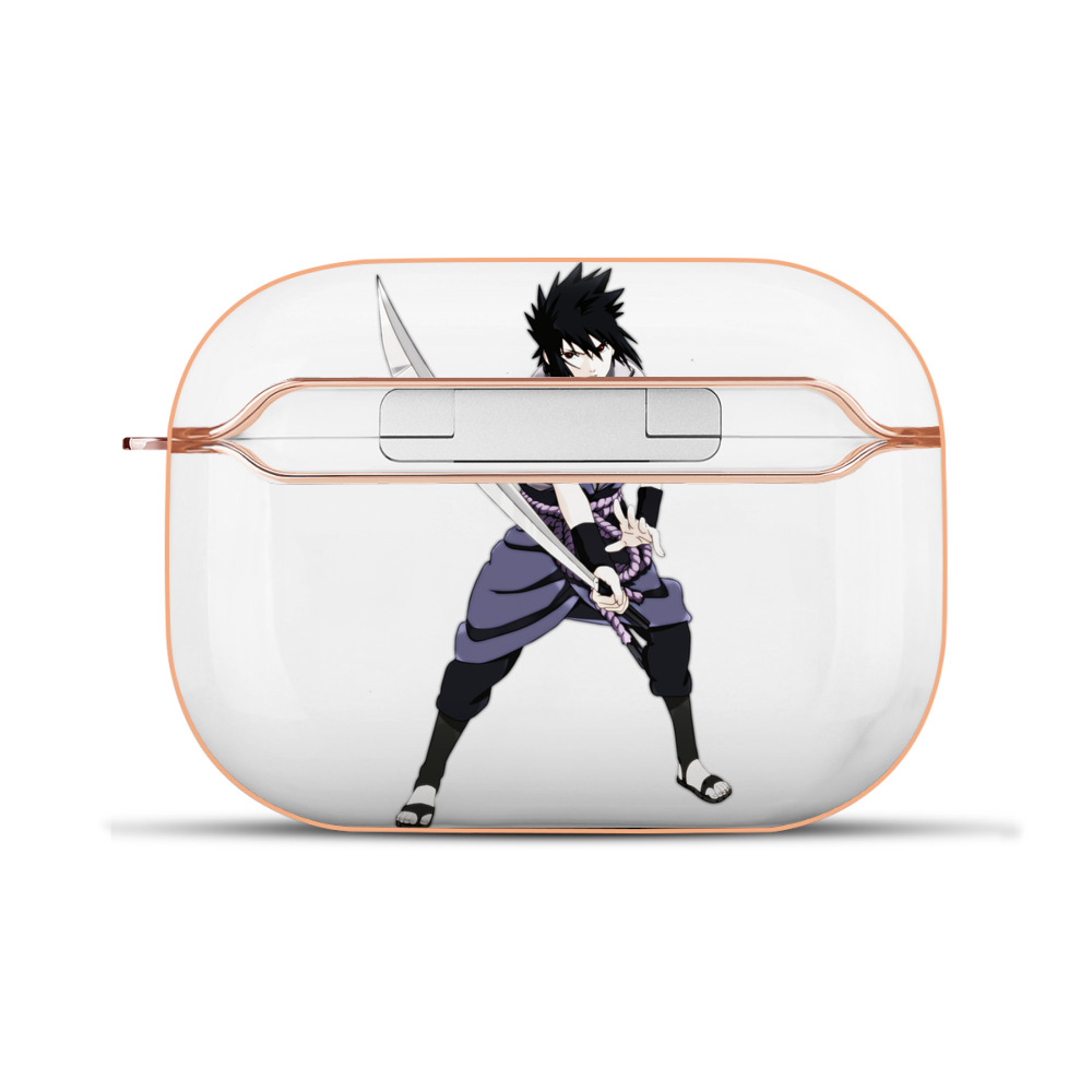 （画像用） NARUTO -ナルト- うちは サスケ Uchiha Sasuke 【AirPods Pro用】ハードシェル保護ケース｜耐衝撃・防指紋・カラビナ付き商品仕様