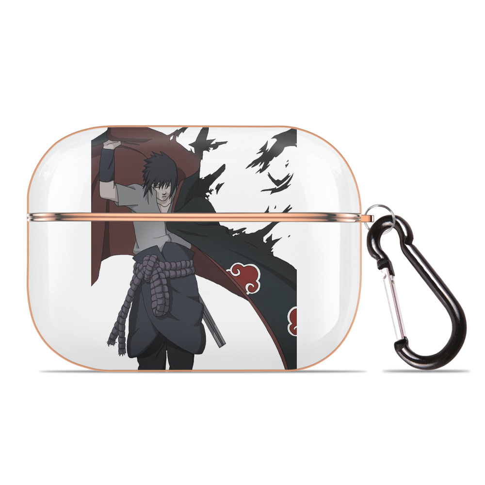 （画像用） NARUTO -ナルト- うちは サスケ Uchiha Sasuke 【AirPods Pro用】ハードシェル保護ケース｜耐衝撃・防指紋・カラビナ付き商品仕様