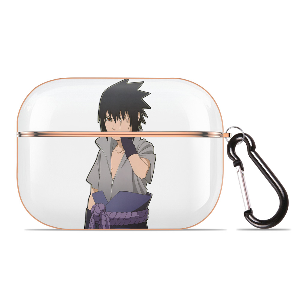 （画像用） NARUTO -ナルト- うちは サスケ Uchiha Sasuke 【AirPods Pro用】ハードシェル保護ケース｜耐衝撃・防指紋・カラビナ付き商品仕様
