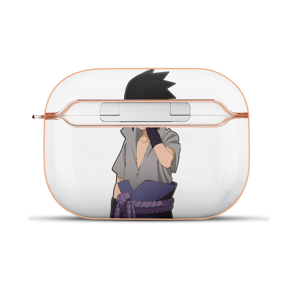 （画像用） NARUTO -ナルト- うちは サスケ Uchiha Sasuke 【AirPods Pro用】ハードシェル保護ケース｜耐衝撃・防指紋・カラビナ付き商品仕様