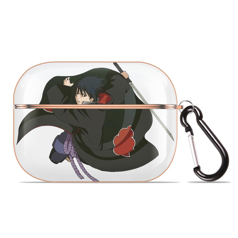 （画像用） NARUTO -ナルト- うちは サスケ Uchiha Sasuke 【AirPods Pro用】ハードシェル保護ケース｜耐衝撃・防指紋・カラビナ付き商品仕様