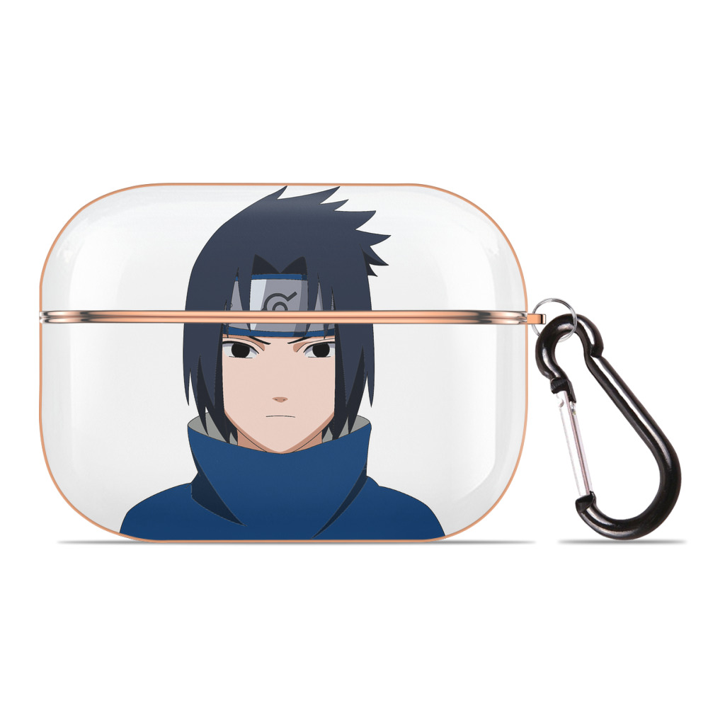 （画像用） NARUTO -ナルト- うちは サスケ Uchiha Sasuke 【AirPods Pro用】ハードシェル保護ケース｜耐衝撃・防指紋・カラビナ付き商品仕様