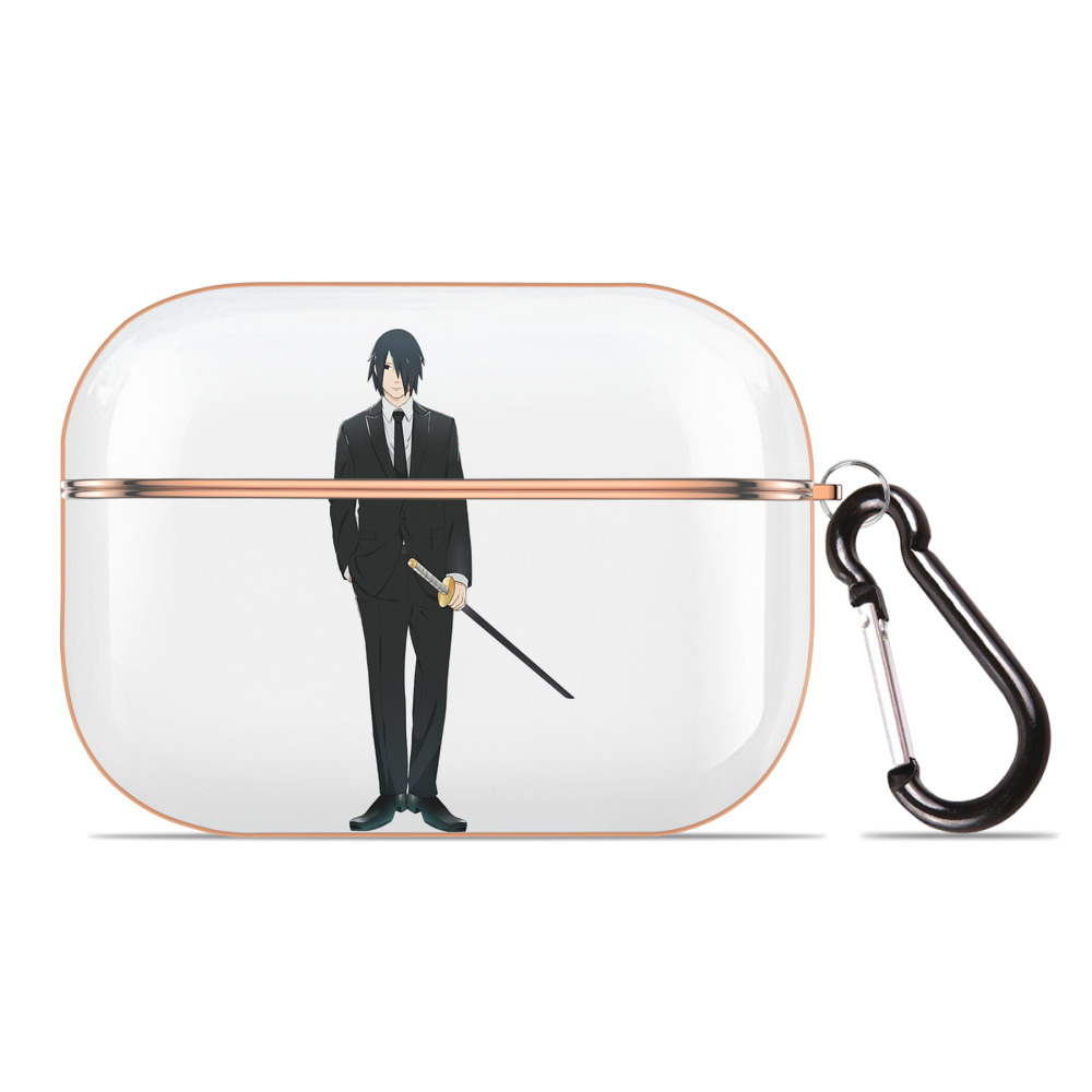 （画像用） NARUTO -ナルト- うちは サスケ Uchiha Sasuke 【AirPods Pro用】ハードシェル保護ケース｜耐衝撃・防指紋・カラビナ付き商品仕様