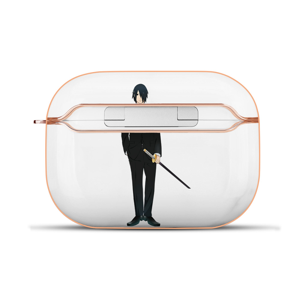 （画像用） NARUTO -ナルト- うちは サスケ Uchiha Sasuke 【AirPods Pro用】ハードシェル保護ケース｜耐衝撃・防指紋・カラビナ付き商品仕様