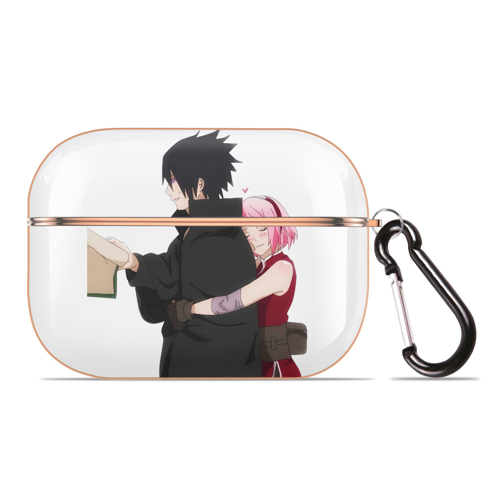 （画像用） NARUTO -ナルト- うちは サスケ Uchiha Sasuke 【AirPods Pro用】ハードシェル保護ケース｜耐衝撃・防指紋・カラビナ付き商品仕様