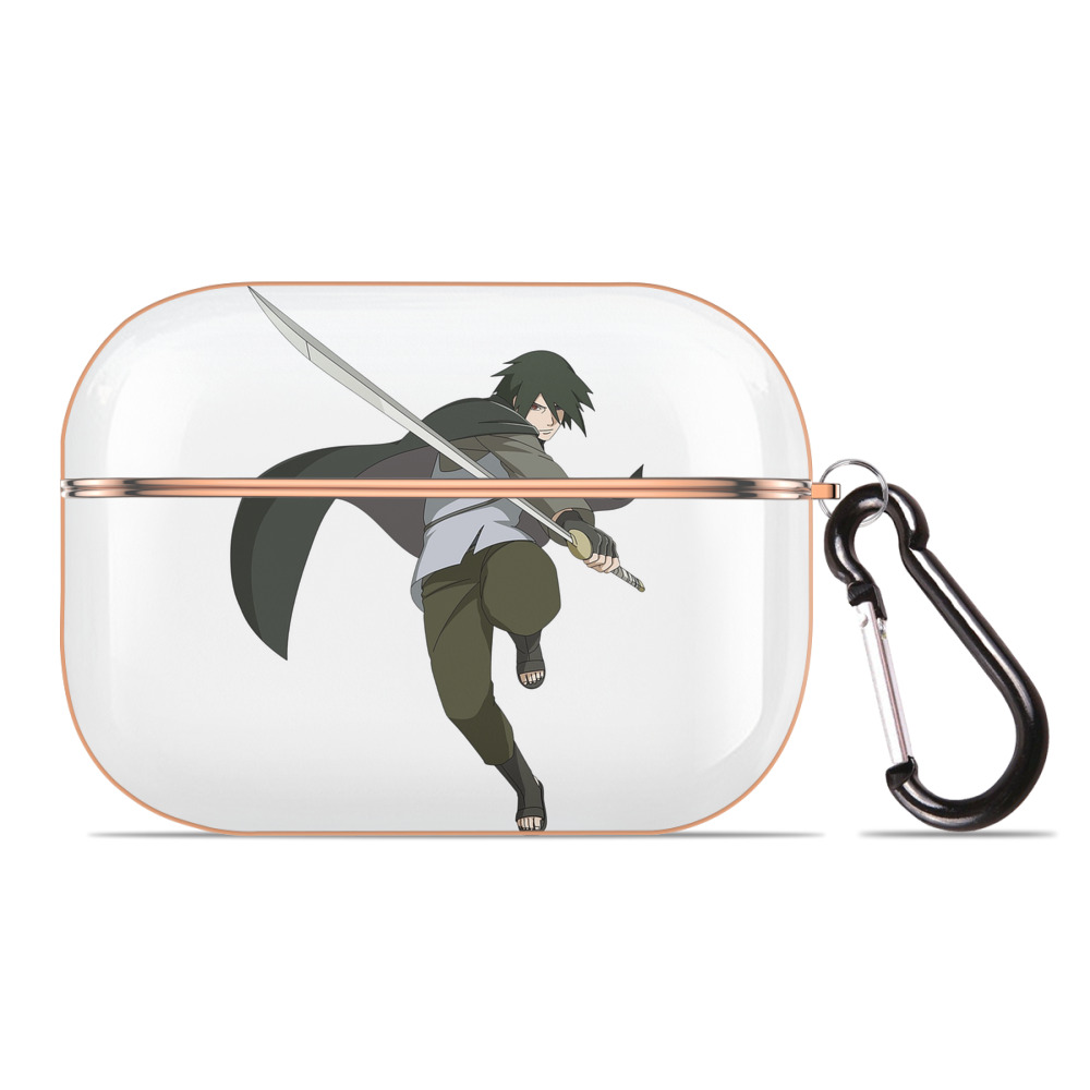 （画像用） NARUTO -ナルト- うちは サスケ Uchiha Sasuke 【AirPods Pro用】ハードシェル保護ケース｜耐衝撃・防指紋・カラビナ付き商品仕様