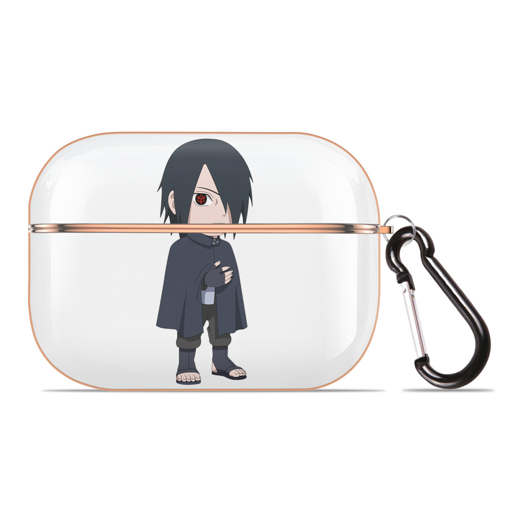 （画像用） NARUTO -ナルト- うちは サスケ Uchiha Sasuke 【AirPods Pro用】ハードシェル保護ケース｜耐衝撃・防指紋・カラビナ付き商品仕様