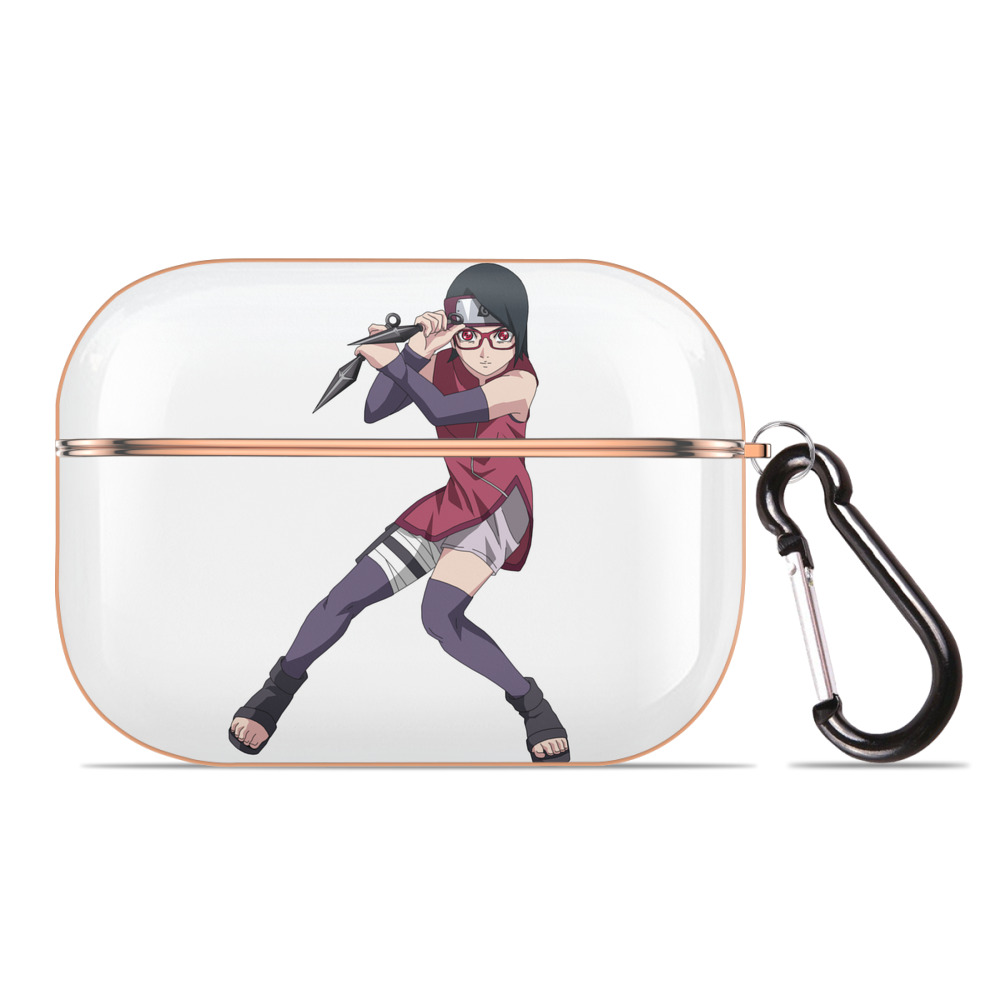 （画像用） NARUTO -ナルト- うちは サラダ Uchiha Sarada 【AirPods Pro用】ハードシェル保護ケース｜耐衝撃・防指紋・カラビナ付き商品仕様