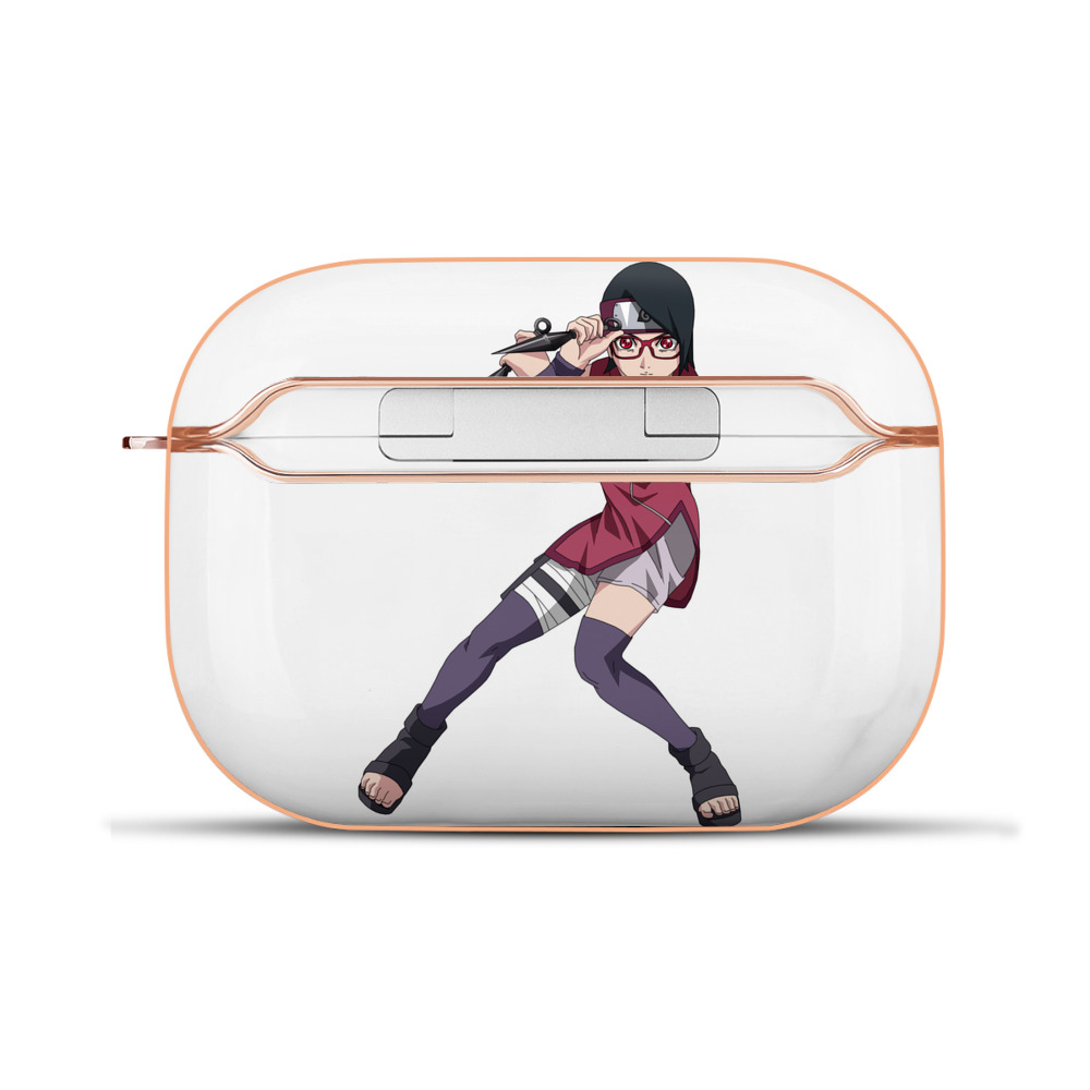 （画像用） NARUTO -ナルト- うちは サラダ Uchiha Sarada 【AirPods Pro用】ハードシェル保護ケース｜耐衝撃・防指紋・カラビナ付き商品仕様