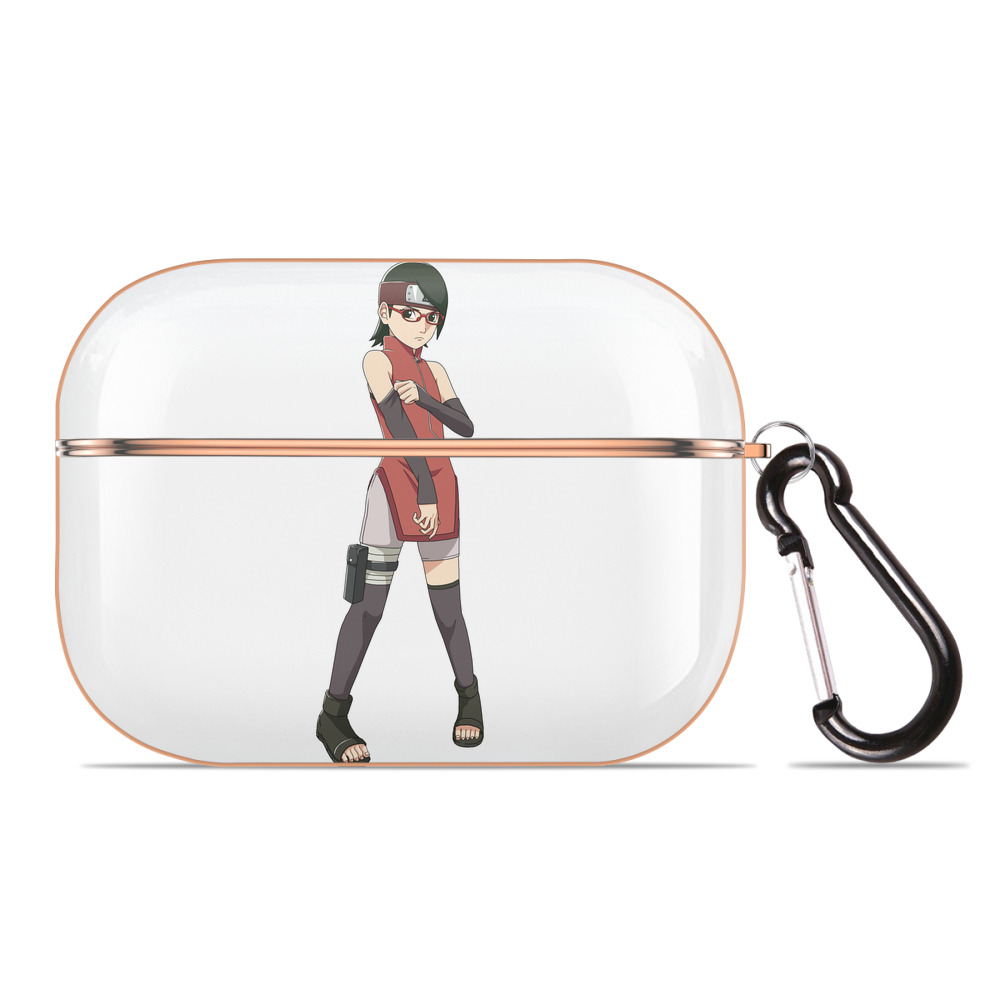 （画像用） NARUTO -ナルト- うちは サラダ Uchiha Sarada 【AirPods Pro用】ハードシェル保護ケース｜耐衝撃・防指紋・カラビナ付き商品仕様