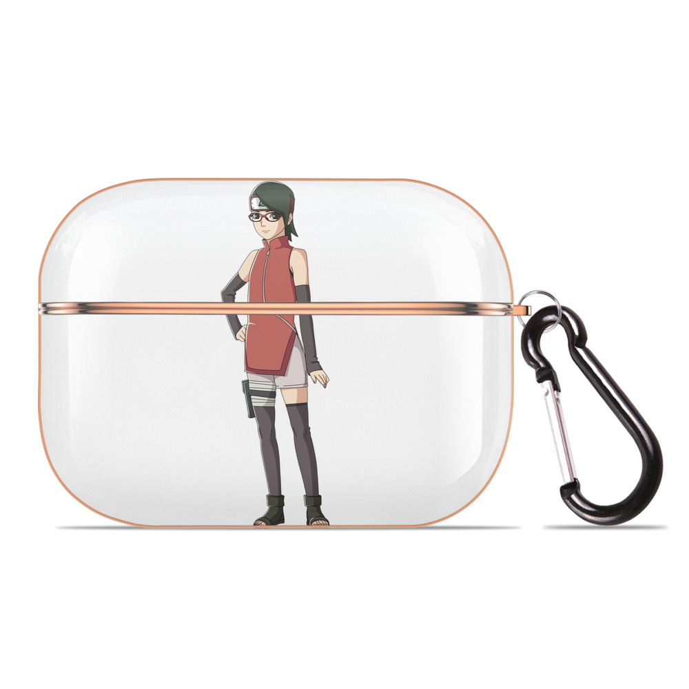 （画像用） NARUTO -ナルト- うちは サラダ Uchiha Sarada 【AirPods Pro用】ハードシェル保護ケース｜耐衝撃・防指紋・カラビナ付き商品仕様