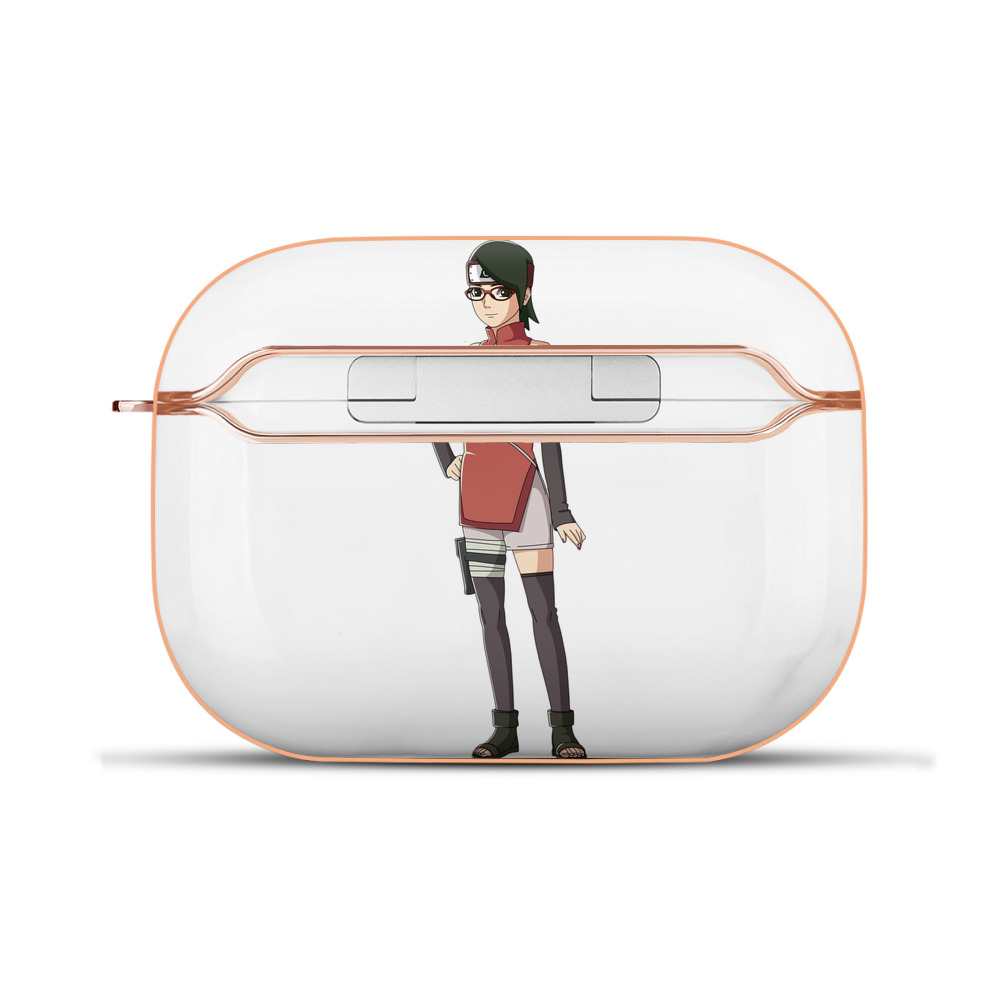 （画像用） NARUTO -ナルト- うちは サラダ Uchiha Sarada 【AirPods Pro用】ハードシェル保護ケース｜耐衝撃・防指紋・カラビナ付き商品仕様