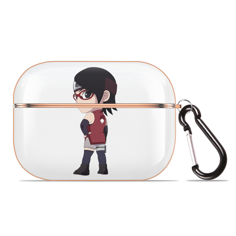（画像用） NARUTO -ナルト- うちは サラダ Uchiha Sarada 【AirPods Pro用】ハードシェル保護ケース｜耐衝撃・防指紋・カラビナ付き商品仕様