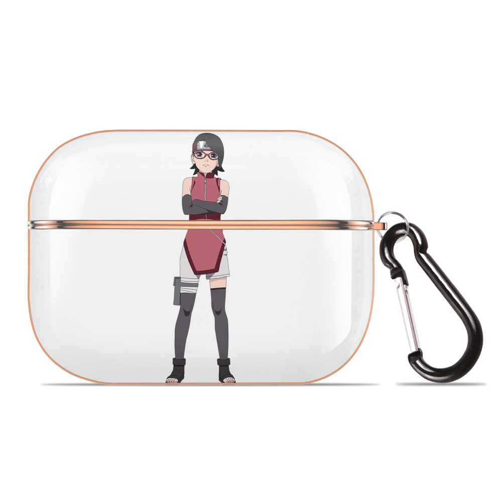 （画像用） NARUTO -ナルト- うちは サラダ Uchiha Sarada 【AirPods Pro用】ハードシェル保護ケース｜耐衝撃・防指紋・カラビナ付き商品仕様