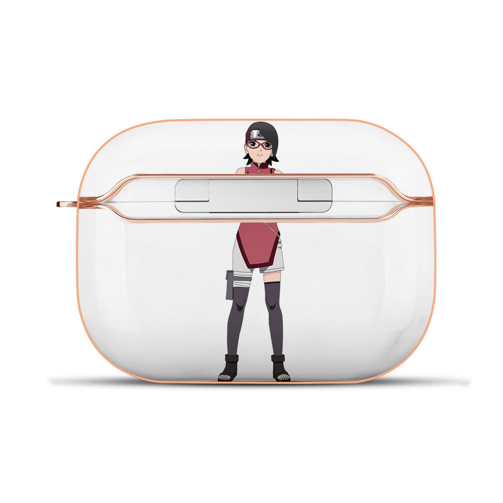 （画像用） NARUTO -ナルト- うちは サラダ Uchiha Sarada 【AirPods Pro用】ハードシェル保護ケース｜耐衝撃・防指紋・カラビナ付き商品仕様