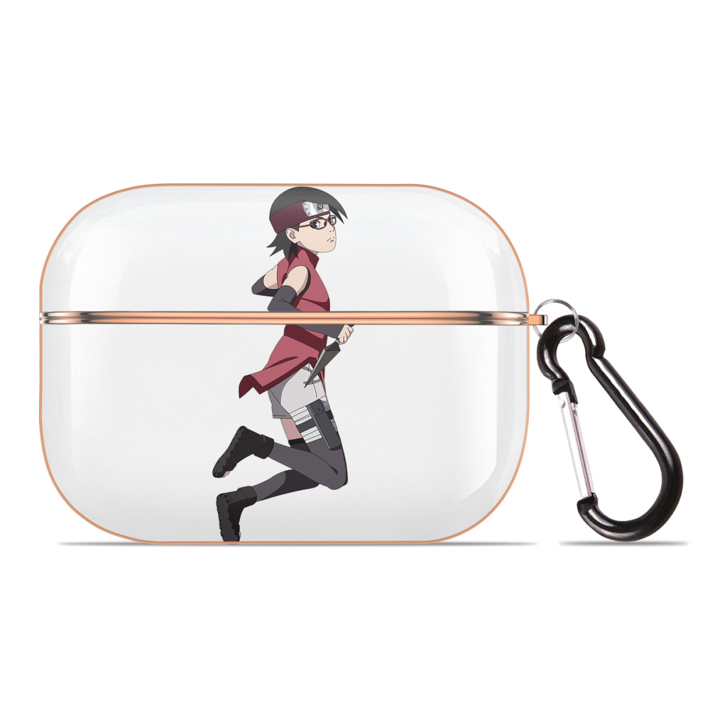 （画像用） NARUTO -ナルト- うちは サラダ Uchiha Sarada 【AirPods Pro用】ハードシェル保護ケース｜耐衝撃・防指紋・カラビナ付き商品仕様