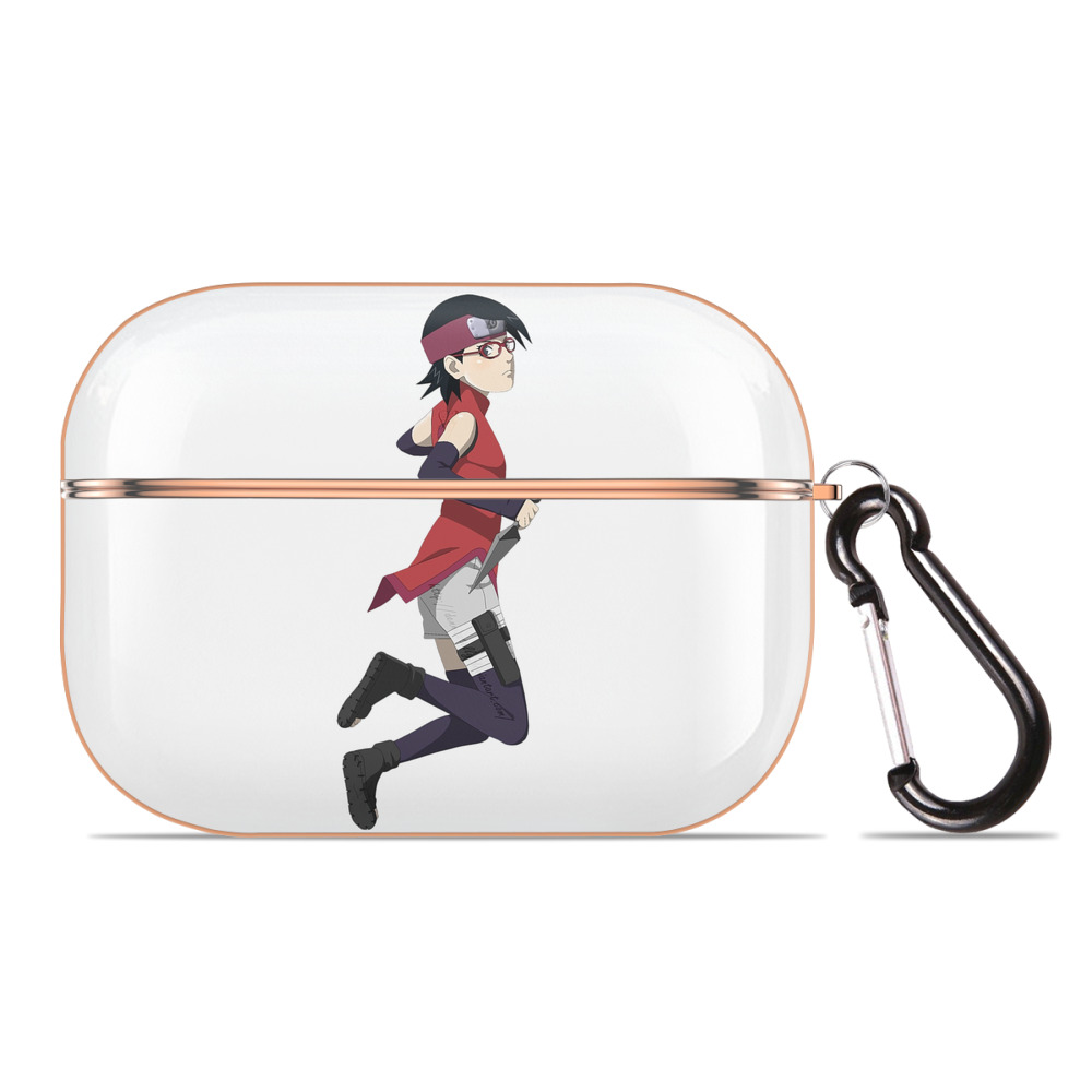 （画像用） NARUTO -ナルト- うちは サラダ Uchiha Sarada 【AirPods Pro用】ハードシェル保護ケース｜耐衝撃・防指紋・カラビナ付き商品仕様