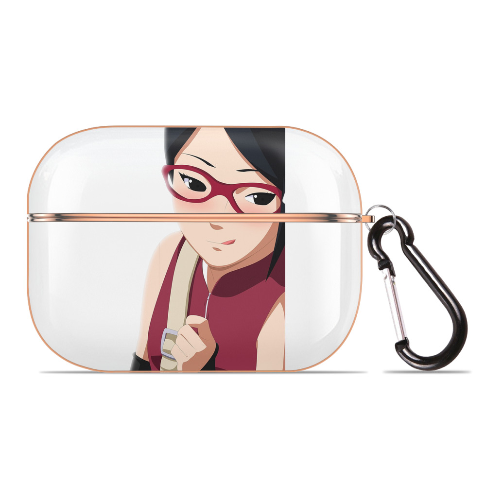 （画像用） NARUTO -ナルト- うちは サラダ Uchiha Sarada 【AirPods Pro用】ハードシェル保護ケース｜耐衝撃・防指紋・カラビナ付き商品仕様