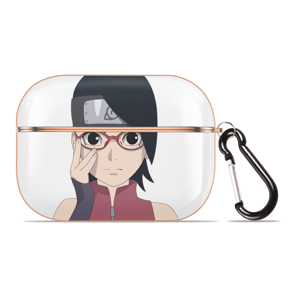 （画像用） NARUTO -ナルト- うちは サラダ Uchiha Sarada 【AirPods Pro用】ハードシェル保護ケース｜耐衝撃・防指紋・カラビナ付き商品仕様