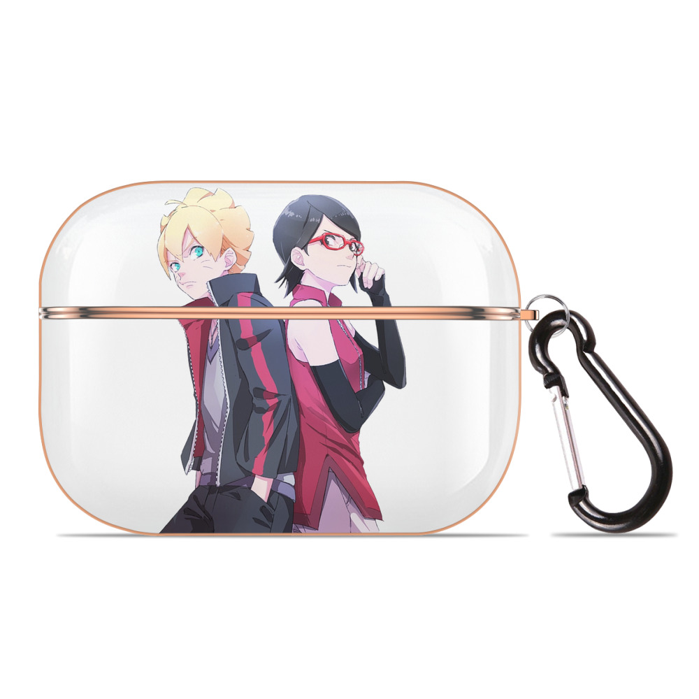 （画像用） NARUTO -ナルト- うちは サラダ Uchiha Sarada 【AirPods Pro用】ハードシェル保護ケース｜耐衝撃・防指紋・カラビナ付き商品仕様