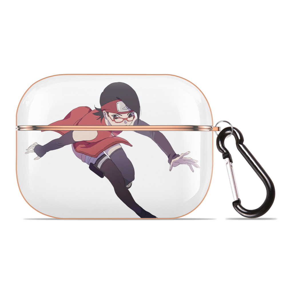 （画像用） NARUTO -ナルト- うちは サラダ Uchiha Sarada 【AirPods Pro用】ハードシェル保護ケース｜耐衝撃・防指紋・カラビナ付き商品仕様
