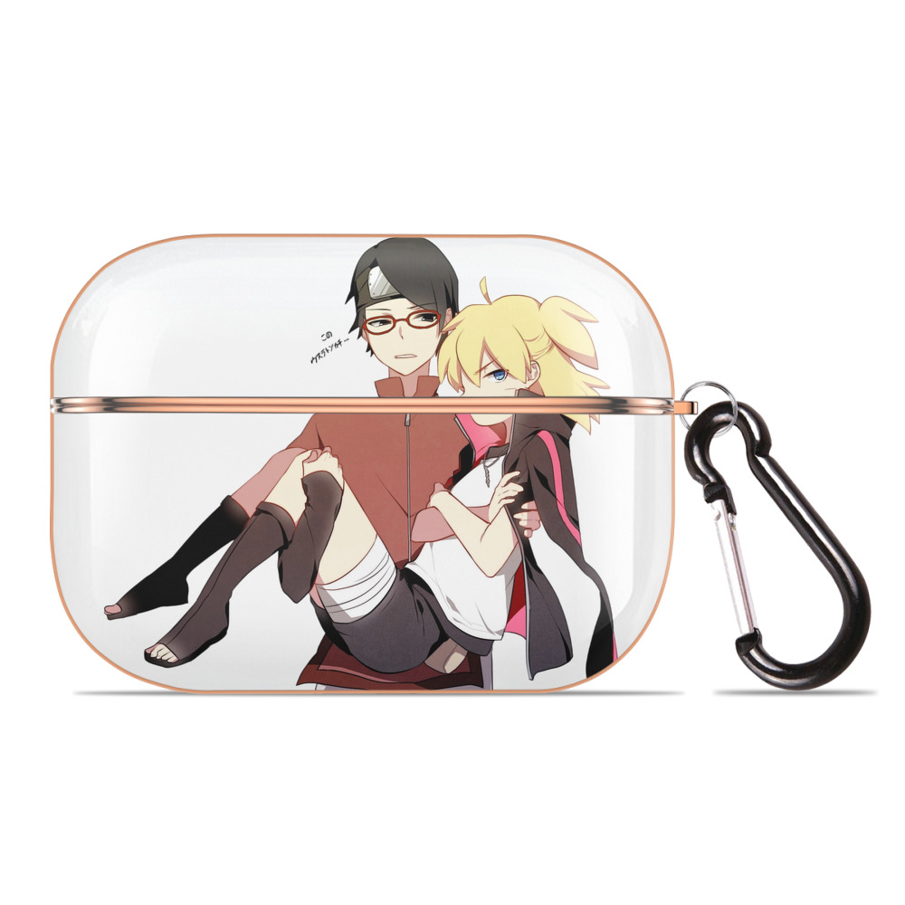 （画像用） NARUTO -ナルト- うちは サラダ Uchiha Sarada 【AirPods Pro用】ハードシェル保護ケース｜耐衝撃・防指紋・カラビナ付き商品仕様